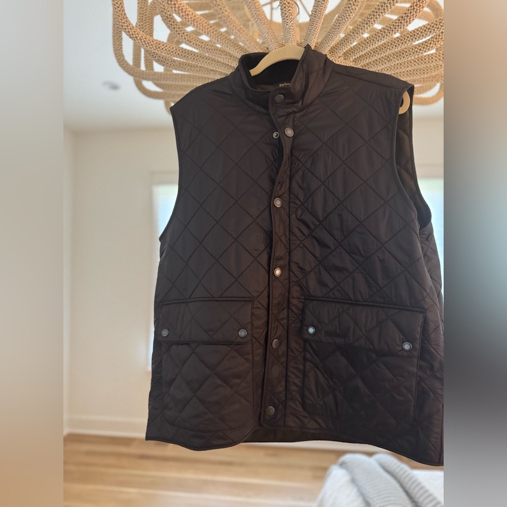 Barbour Quilted Black Vest